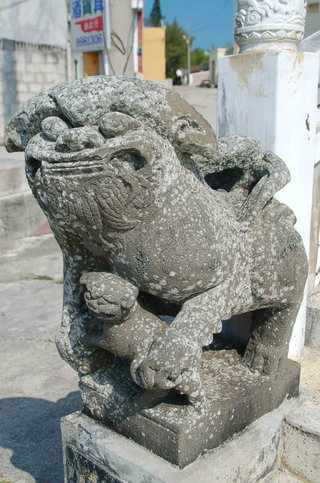 池西關帝廟的左邊獅子