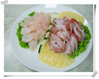 小管沙拉生魚片雙拼