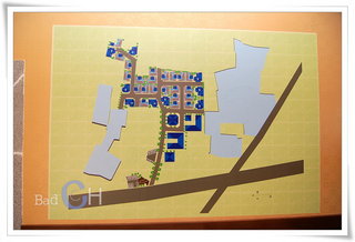 二崁民宿水月館之VIP，牆上是二崁地圖。
