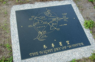 觀星公園上有各季節的星象告示
