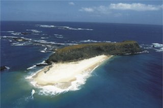 透過空拍圖可以清楚看到小白沙嶼由黑色玄武岩以及白色沙灘搭配的地形